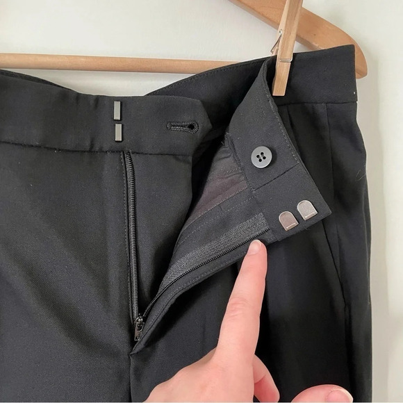 Helmut Lang Pleated  Slim Leg Black Trousers - Picture 7 of 10